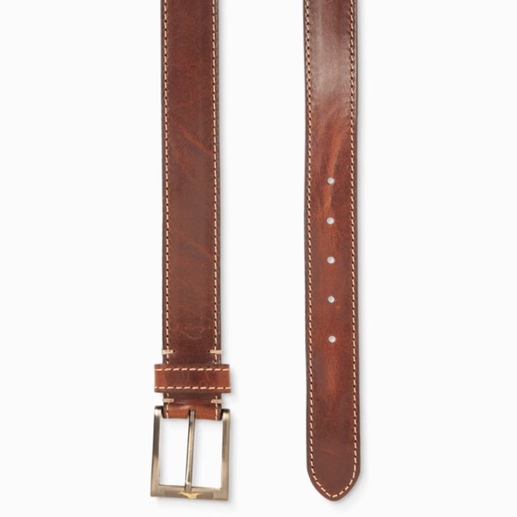 Tommy Bahama Heavy Stitch Brown Leather Belt 50 Inches in Excellent Condition - Picture 11 of 13
